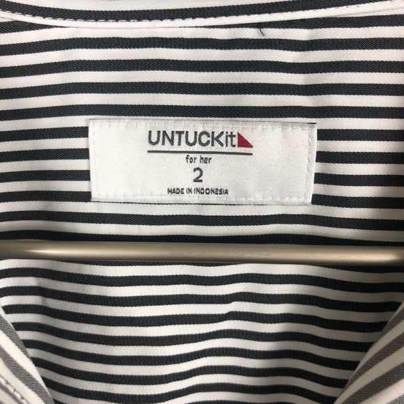 Untuckit for her Alexa Stripe Shirtwaist Button Up Dress Work Office Size 2 - Picture 12 of 12